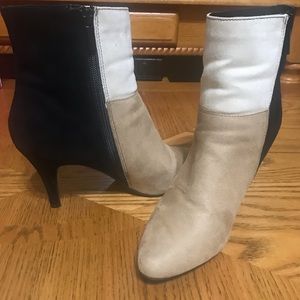 Covington Black, Beige & Tan Booties